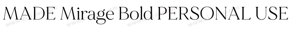 MADE Mirage Bold PERSONAL USE字体转换